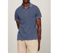 Tommy Hilfiger Polo de Manga Corta para Hombre Regular Fit, Azul (Faded Indigo), S