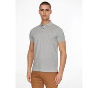 Tommy Hilfiger Polo de Manga Corta para Hombre 1985 Slim Fit, Gris (Light Grey Heather), M