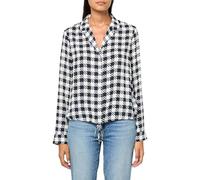 Tommy Hilfiger Printed Long Sleeve Houndstooth Sportswear Top Suéter, Capitán del Cielo/Marfil, Large para Mujer