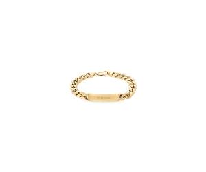 Tommy Hilfiger - Pulsera de cadena chapada en oro, ajustable, talla única, 190 mm, clásica e informal, para hombre, estándar, acero inoxidable, sin gemas, Standard, Acero inoxidable, Sin gema
