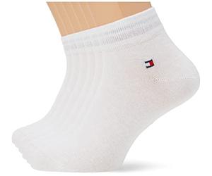 Tommy Hilfiger Quarter 6 Pack Ecom, Paquete de 6 cuartos Ecom de los hombres, White, 039