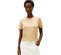 Tommy Hilfiger Reg Corp Logo C-Nk SS Ww0Ww40276 Otras Blusas, Beige (Driftwood Taupe), L para Mujer