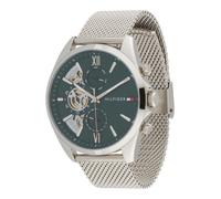 TOMMY HILFIGER Reloj analógico 'BAKER' verde / plata, Talla One Size