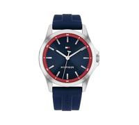Tommy Hilfiger Reloj analógico de Cuarzo Hombre con Correa de Silicona Azul Marino