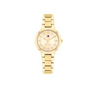 Tommy Hilfiger Reloj Analógico de Cuarzo Mujer con Brazalete de Acero Tono Dorado