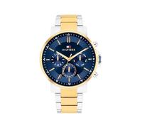 Tommy Hilfiger Reloj Analógico de Cuarzo Multifunción para Hombre con Correa de Acero Inoxidable de Color Dorado - 1710710