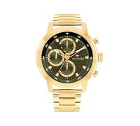 Tommy Hilfiger Reloj Analógico de Cuarzo Multifunción para Hombre con Correa de Acero Inoxidable de Color Dorado - 1792216