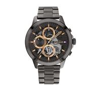 Tommy Hilfiger Reloj Analógico de Cuarzo Multifunción para Hombre con Correa de Acero Inoxidable Gris Metalizado - 1710479
