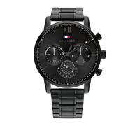 Tommy Hilfiger Reloj Analógico de Cuarzo Multifunción para Hombre con Correa de Acero Inoxidable Negra - 1791879