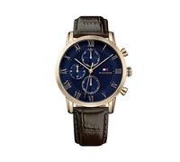 Tommy Hilfiger Reloj Analógico de Cuarzo Multifunción para Hombre con Correa de Acero Inoxidable o Correa en Piel