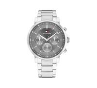 Tommy Hilfiger Reloj Analógico de Cuarzo Multifunción para Hombre con Correa de Acero Inoxidable o de Cuero