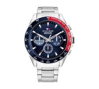 Tommy Hilfiger Reloj Analógico de Cuarzo Multifunción para Hombre con Correa de Acero Inoxidable Plateada - 1791968