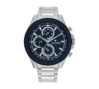 Tommy Hilfiger Reloj Analógico de Cuarzo Multifunción para Hombre con Correa de Acero Inoxidable Plateada - 1792080