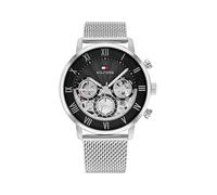 Tommy Hilfiger Reloj Analógico de Cuarzo Multifunción para Hombre con Correa de Acero Inoxidable Plateada - 1710708
