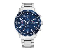 Tommy Hilfiger Reloj Analógico de Cuarzo Multifunción para Hombre con Correa de Acero Inoxidable Plateada - 1791949