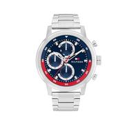 TOMMY HILFIGER Reloj analógico 'ROCKY' navy / rojo fuego / plata, Talla One Size