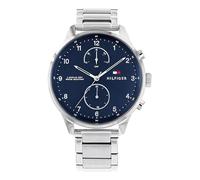 Tommy Hilfiger Reloj Analógico de Cuarzo Multifunción para Hombre con Correa de Acero Inoxidable Plateada - 1791575
