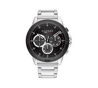 Tommy Hilfiger Reloj Analógico de Cuarzo Multifunción para Hombre con Correa de Acero Inoxidable Plateada - 1791890