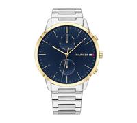 Tommy Hilfiger Reloj Analógico de Cuarzo Multifunción para Hombre con Correa de Acero Inoxidable Plateada - 1710408