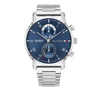 Tommy Hilfiger Reloj Analógico de Cuarzo Multifunción para Hombre con Correa de Acero Inoxidable Plateada - 1710401