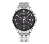 Tommy Hilfiger Reloj Analógico de Cuarzo Multifunción para Hombre con Correa de Acero Inoxidable Plateada - 1791707