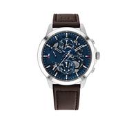 Tommy Hilfiger Reloj Analógico de Cuarzo Multifunción para Hombre con Correa de Cuero Marrón Oscuro - 1710476