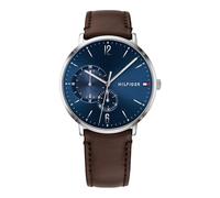 Tommy Hilfiger Reloj Analógico de Cuarzo Multifunción para Hombre con Correa de Cuero Marrón Oscuro - 1791508