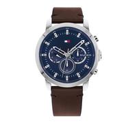 Tommy Hilfiger Reloj Analógico de Cuarzo Multifunción para Hombre con Correa de Cuero Marrón Oscuro - 1791797