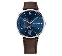 Tommy Hilfiger Reloj Analógico de Cuarzo Multifunción para Hombre con Correa de Cuero Marrón Oscuro - 1791508