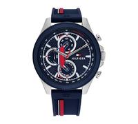 Tommy Hilfiger Reloj Analógico de Cuarzo Multifunción para Hombre con Correa de Silicona Azul - 1792083