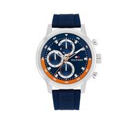 Tommy Hilfiger Reloj Analógico de Cuarzo Multifunción para Hombre con Correa de Silicona Azul Marina - 1792177