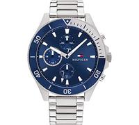 Tommy Hilfiger Reloj Analógico de Cuarzo multifunción para Hombre con Correa en Acero Inoxidable Plateada - 1791917
