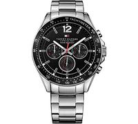 Tommy Hilfiger Reloj Analógico de Cuarzo multifunción para Hombre con Correa en Acero Inoxidable Plateada - 1791104