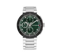 Tommy Hilfiger Reloj Analógico de Cuarzo multifunción para hombre con Correa en Acero Inoxidable, Verde (Green)