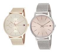 Tommy Hilfiger Reloj Analógico de Cuarzo multifunción para Mujer 781944 & Reloj Analógico de Cuarzo para Mujer con Correa de Malla de Acero Inoxidable Plateada - 1782244