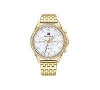 Tommy Hilfiger Reloj Analógico de Cuarzo Multifunción para Mujer con Correa de Acero Inoxidable de Color Dorado - 1782142
