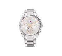 Tommy Hilfiger Reloj Analógico de Cuarzo Multifunción para Mujer con Correa de Acero Inoxidable Plateada - 1782384