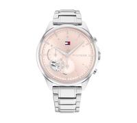 Tommy Hilfiger Reloj Analógico de Cuarzo Multifunción para Mujer con Correa de Acero Inoxidable Plateada - 1782414