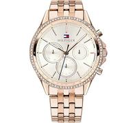 Tommy Hilfiger Reloj Analógico de Cuarzo multifunción para Mujer con Correa en Acero Inoxidable Color Oro Rosado - 1781978