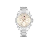 Tommy Hilfiger Reloj Analógico de Cuarzo multifunción para Mujer con Correas en Acero Inoxidable