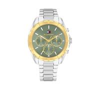 Tommy Hilfiger Reloj Analógico de Cuarzo multifunción para Mujer con Correas en Acero Inoxidable