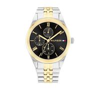 Tommy Hilfiger Reloj Analógico de Cuarzo multifunción para Mujer con Correas en Acero Inoxidable y de Cuero