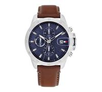 TOMMY HILFIGER Reloj analógico 'JAMESON' navy / cognac / plata / blanco, Talla One Size