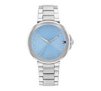 TOMMY HILFIGER Reloj analógico 'LORI' azul claro / plata One Size azul claro / plata