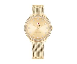 Tommy Hilfiger Reloj analógico Mujer con Brazalete Tono Oro Amarillo