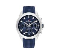 Tommy Hilfiger Reloj Analógico de Cuarzo Multifunción para Hombre con Correa de Silicona Azul - 1710649