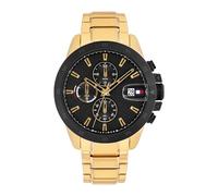 Tommy Hilfiger Reloj con Doble Husos Horarios para Hombre con Correa de Acero Inoxidable de Color Dorado - 1792199