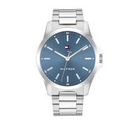 Tommy Hilfiger Reloj con Movimiento de Cuarzo de Tres Manecillas para Hombre con Correa de Acero Inoxidable Plateada - 1710670