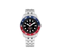 Tommy Hilfiger Reloj con Movimiento de Cuarzo de Tres Manecillas para Jóvenes con Correa de Acero Inoxidable Plateada - 1720048