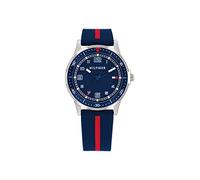 Tommy Hilfiger Reloj con Movimiento de Cuarzo de Tres Manecillas para Jóvenes con Correa de Silicona Azul Marina - 1720036